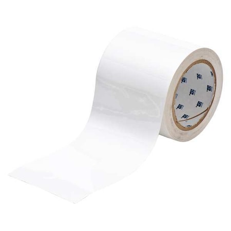 Floor Marking Tape, Polyester, Solid, White, 2 in W., 8 mil Thickness