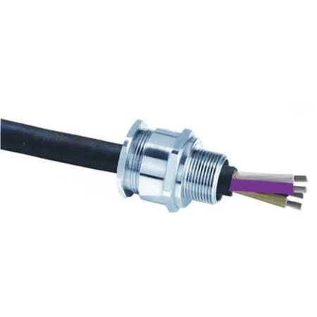 Cable Connector,1/2 in.,Straight,Silver