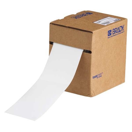 Floor Marking Tape, Polyester, No Legend, White, 3 in W., 8 mil Thickness