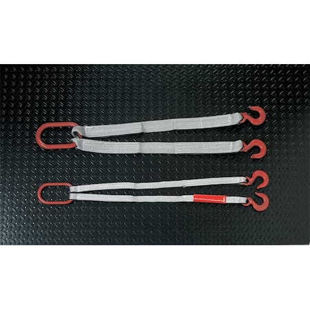 Web Sling, Type X, 6 ft L, 1 in W, Polyester, Silver