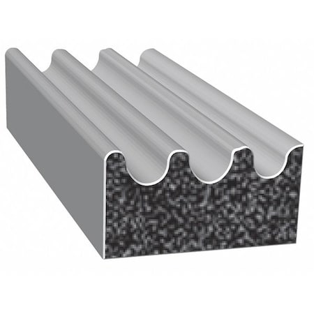 Rubber Seal, Ribbed, 0.38"W x 500 ft.
