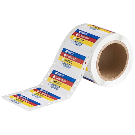 Label, Health, Flammability, Reactivity, Protective Equipment, Polystyrene, 10 in W, 14 in H