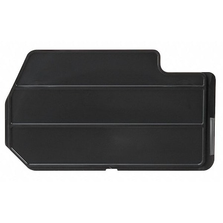 Plastic Divider, Black, 4 in L, 4 in H, 7 PK