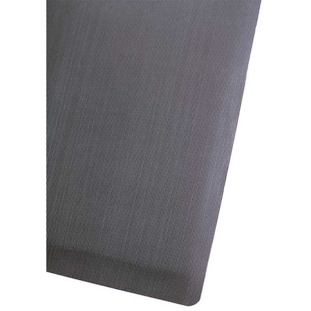 Antifatigue Mat, 3 ft. L x 2 ft. W, 1" Thickness, Vinyl, Corrugated, Black