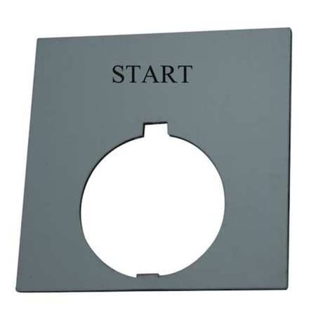 Legend Plate,Square,Start,Black