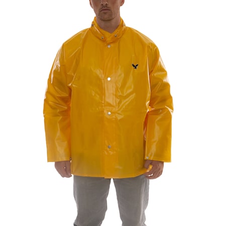 Rain Jacket,3XL,Ylw,Unisex,0.25mm Thick