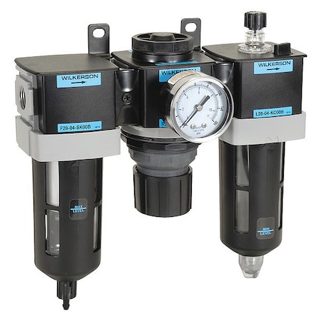 Filter/Regulator Lubricator, 3 pcs, Max. Flow - Air Treatment- 112 cfm