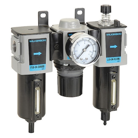 Filter/Regulator Lubricator, 3 pcs, Size - Air Treatment- Compact