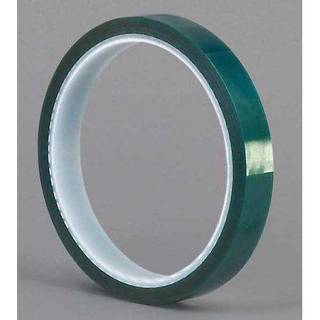 Film Tape, 3/4 in W x 18 yd L, 3.3 mil Thick, Green, Silicone Adhesive