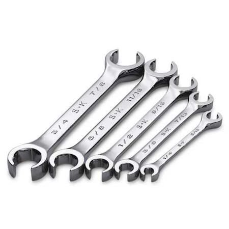 Flare Nut Wrench Set,5 Pieces,6 Pts