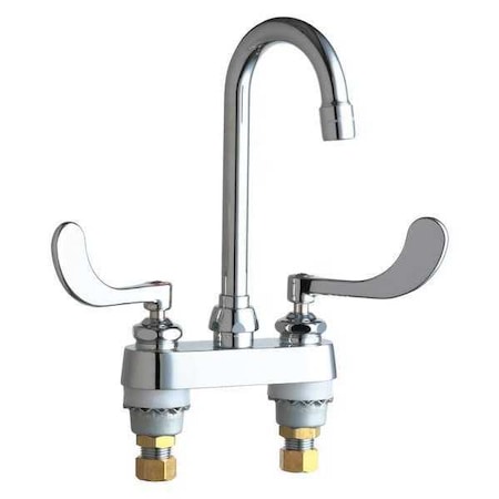 Gooseneck Bar Faucet, Manual, 4" Mount, 2 Hole
