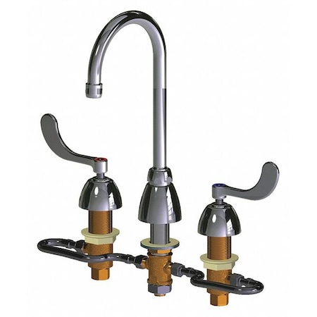 Gooseneck Kitchen/Bathroom Faucet, Manual, 6" to 26" Mount, 3 Hole Commercial