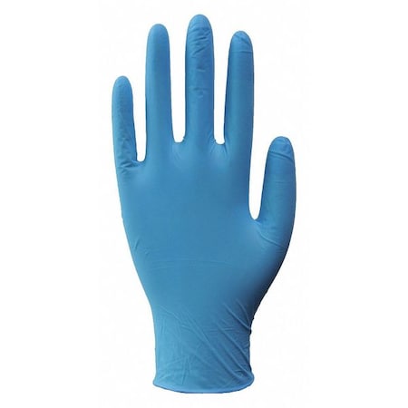 Disposable Gloves, 3.2 mil Palm, Nitrile, Powder-Free, M, 100 PK, Blue