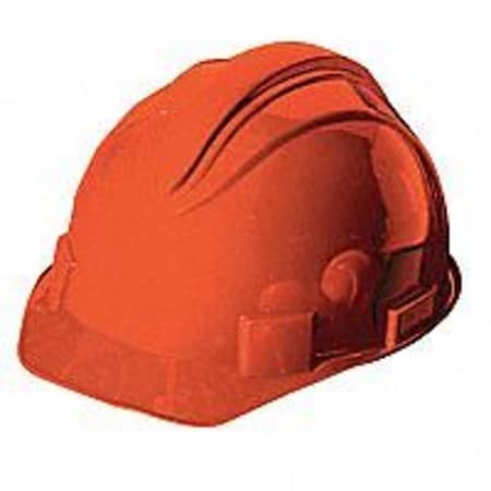 Hard Hat, Charger*, Polyethylene, 4 Point Ratchet, Type 1, Class E, Hi-Vis Orange