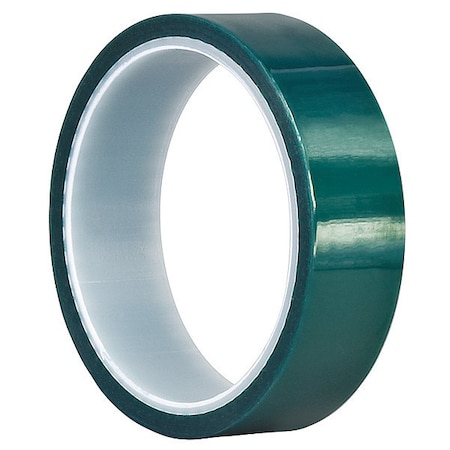Film Tape, 1 1/2 in W x 18 yd L, 3.2 mil Thick, Green, Silicone Adhesive