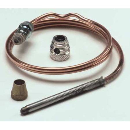 Thermocouple, LP/NG, 20 to 30 mV, 48 in L., Threaded, Tinnerman Clip