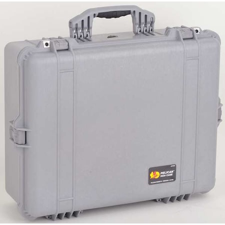 Gray Protective Case, 24.39"L x 19.36"W x 8.79"D