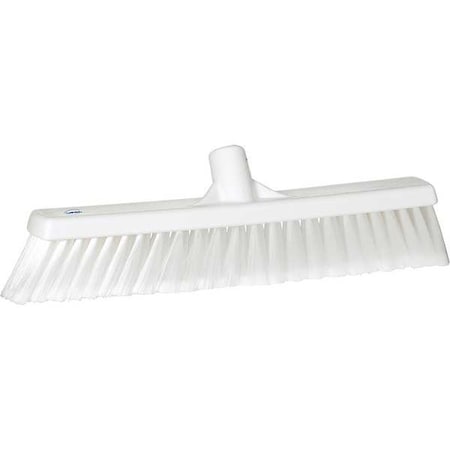 2 x 16 in Sweep Face Broom Head, Soft, Synthetic, White