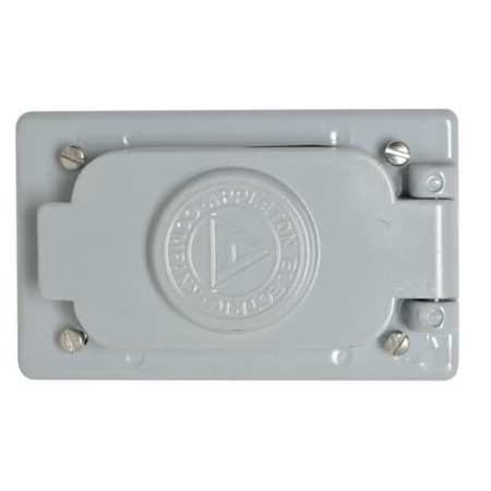 1 Gang -Gang Vertical Weatherproof Cover, 2-13/16 in W, 4-9/16 in H