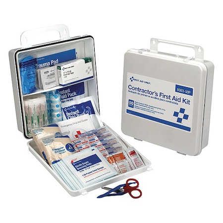 First Aid Kit and Housing, Plastic 235 Components, 50 People Served