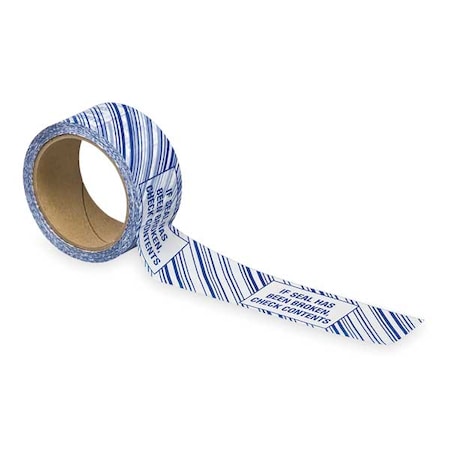 Carton Tape,White/Blue,2In x 55Yd