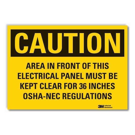 Caution Sign,3-1/2 in. H,Vinyl, LCU3-0482-RD_5x3.5