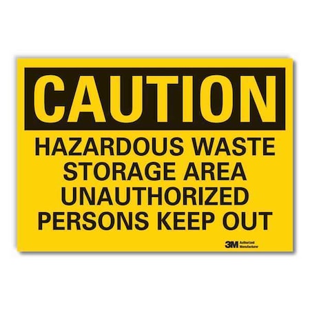 Caution Sign, 7 in H, 10 in W,Vertical Rectangle, English, LCU3-0448-RD_10x7