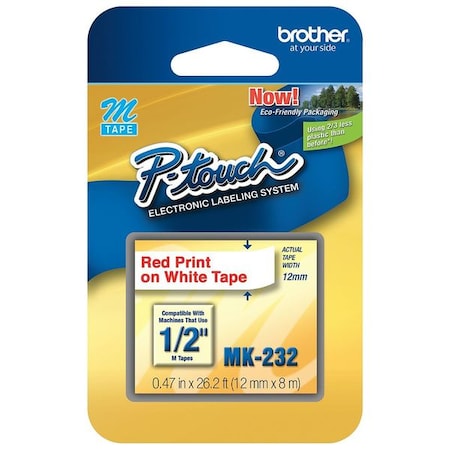 Label/Ribbon Cartridge, White, 1/2 in W