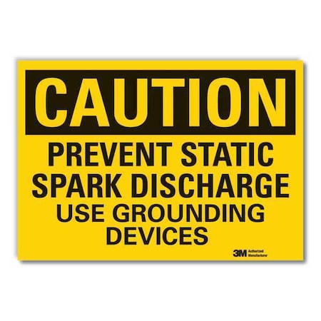 Caution Sign,3-1/2 in. H,Vinyl, LCU3-0430-RD_5x3.5