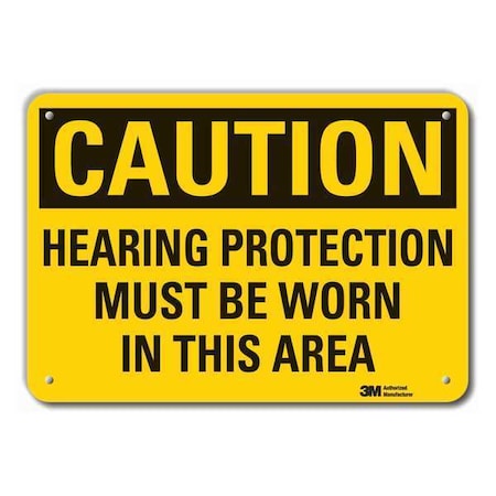 Caution Sign,10 in. H,Aluminum, LCU3-0399-RA_14x10