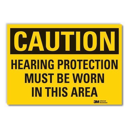 Caution Sign,7 in. H,Vinyl, LCU3-0399-RD_10x7