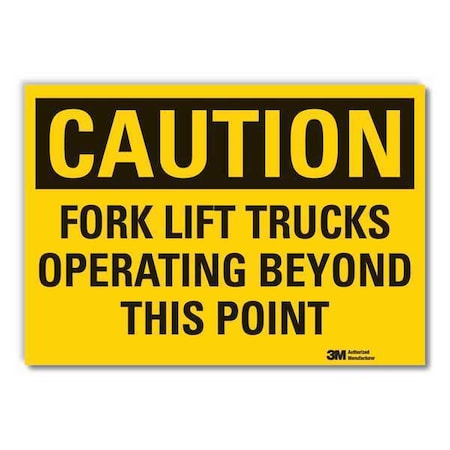 Caution Sign, 10 in H, 14 in W, Reflective Sheeting,  Horizontal Rectangle, LCU3-0398-RD_14x10