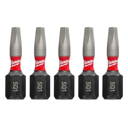 SHOCKWAVE Impact Square Recess No. 1 Insert Bits (5 PK)