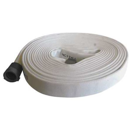 Fire Hose, Double Jacket, 50 ft. Length, 2 1/2 in Hose Inside Dia., EPDM Hose Tube, MNH Fitting A