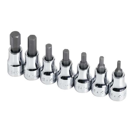 3/8" Drive Socket Set, SAE, 7 pcs