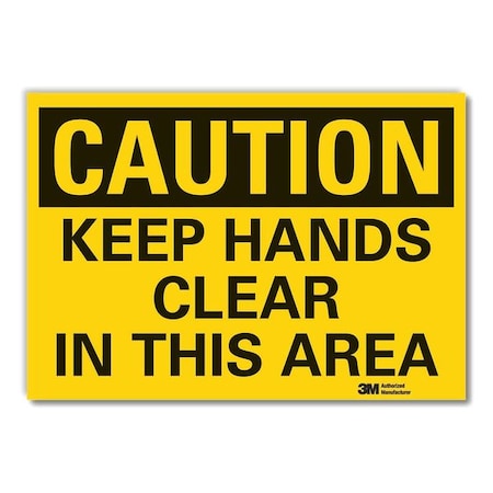 Caution Sign, 3 1/2 in Height, 5 in Width, Reflective Sheeting, Horizontal Rectangle, English