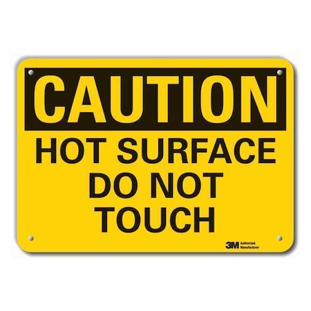 Caution Sign, 10 in H, 14 in W, Aluminum, Horizontal Rectangle, English, LCU3-0290-RA_14x10