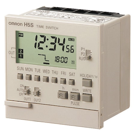 Electronic Timer,7 Days,(2) SPST-NO