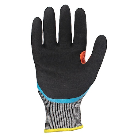 Coated Gloves, HPPE/Nitrile Palm, Acrylic Lining, Black/Blue, XL ( 10 )