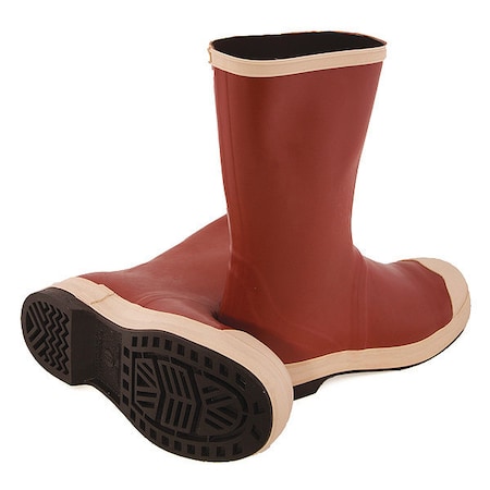 Men's Pylon Mid Rubber Boots, Steel Toe, 12-1/2" Height, Brick Red, 9