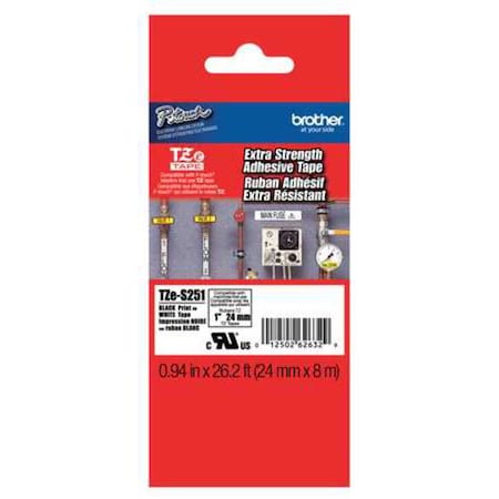 Label/Ribbon Cartridge, White, Gloss, 1 in W