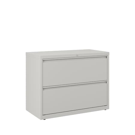 36" W 2 Drawer File Cabinet, Light Gray,  Letter
