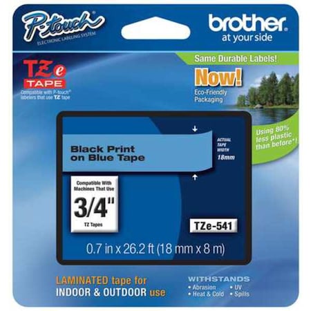 Label/Ribbon Cartridge, Blue, Gloss, 3/4 in W