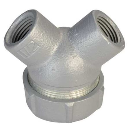 IMC 90 Deg Elbow, 1/2 in, Threaded, Iron, Electro Zinc Plated, Gray