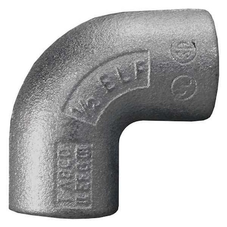 IMC 90 Deg Elbow, 1/2 in, Threaded, Iron, Powder Coated, Silver