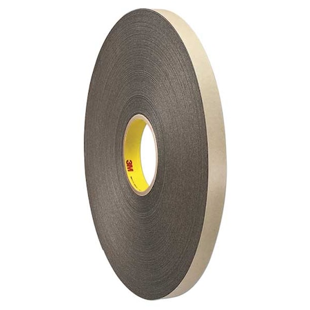Double-Sided Foam Tape, 1 in W, 72 yd L, 1/32 in, Polyethylene Foam, Double-Sided