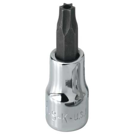 1/4 in Drive, T10 Torx(R) SAE, Socket, 6 Points, Socket Bit, Steel, 1/4 in, TpSz T10