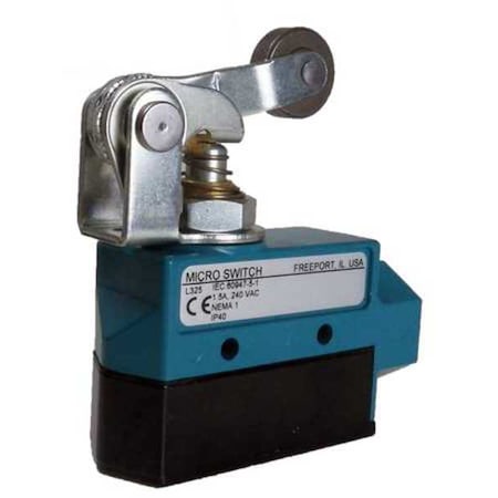 Limit Switch - Compact, SPDT, Roller Lever, 15A 600V AC, Surface Mount