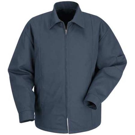Men's Jacket, 65% Polyester/35% Cotton, Zipper, Navy, XL