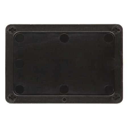 Blank Tag, Plastic, 3 3/16 in H x 4 11/16 in W, Black, Rectangle